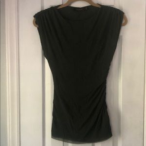 Army Green Mesh Cap Sleeve Top The Limited Small